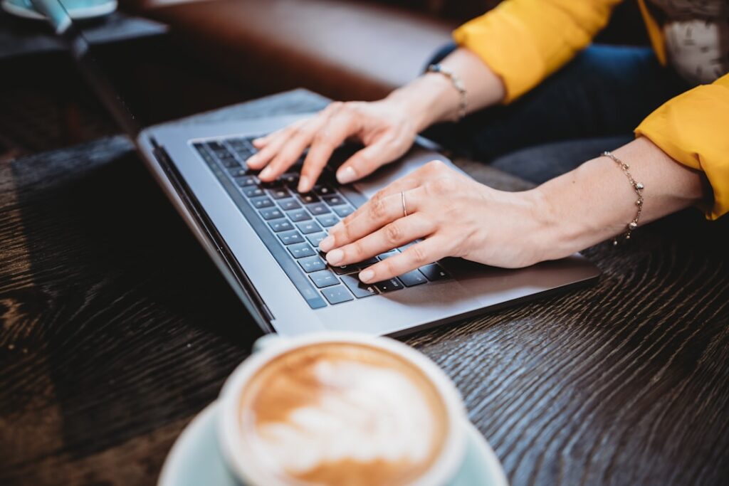 Photo Laptop, coffee